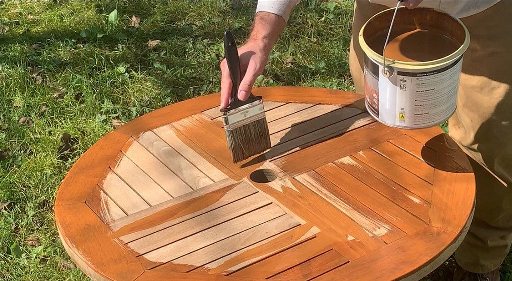 Reviving A Weathered Outdoor Table with WOCA Exterior Oil